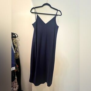 Elegant Navy Blue Slip Dress